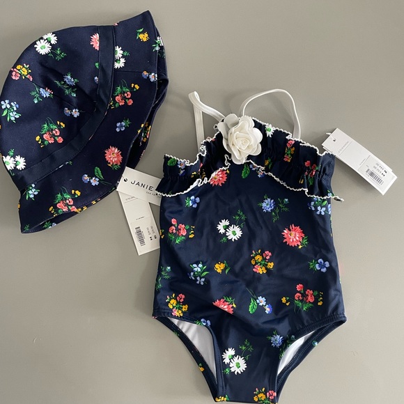 Janie and Jack Swim Nwt Janie And Jack Baby Girl Swimsuit With